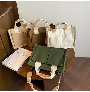 Wholesale Tote Bag for Women's Business Large Capacity Ladies' Shoulder Bag Versatile College Students Underarm Bag Canvas Tote