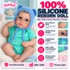 Blue Knit Bonnet Green Top Baby
