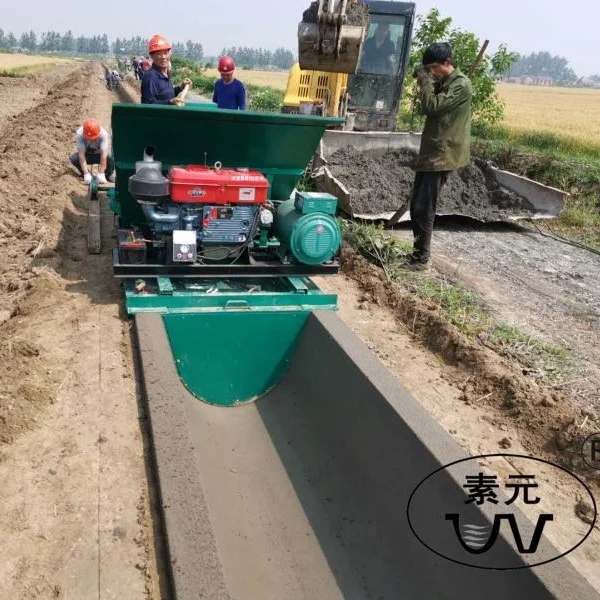 Self-propelled U-shaped Concrete Channel Lining Machine Water Conservancy Ditch Forming Machine