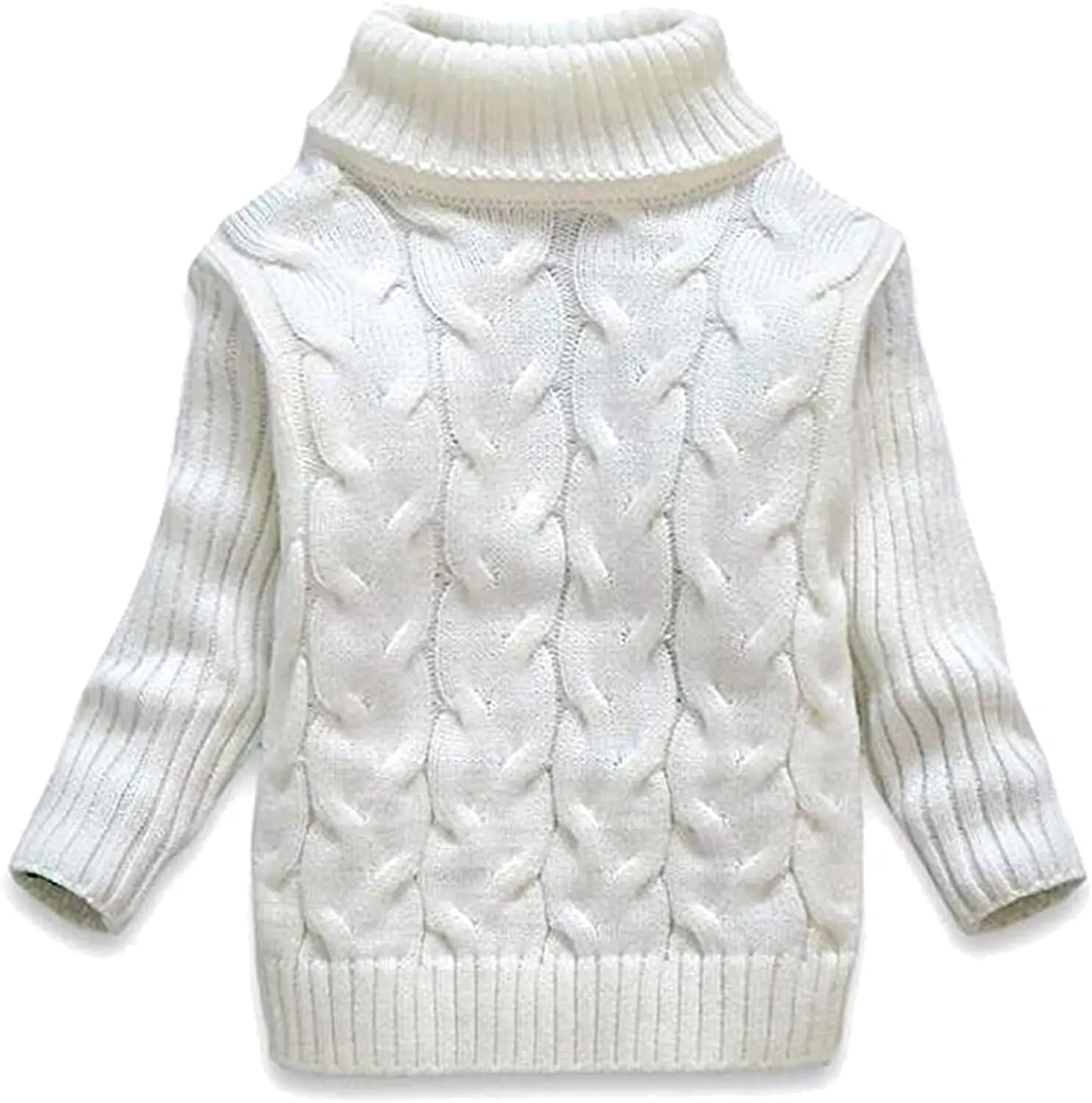 LIGHFOOT Baby Kids Boys Girls Long Sleeves high Collar Twist Knit Sweater Keep Warm for Christmas for Christmas 