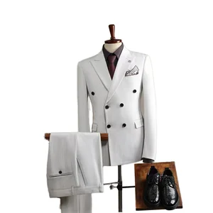 Haute Couture Single-Breasted Tuxedo Groom Suit Two-Button Multi-Color Blazers Breathable Two-Piece Set for Spring/ Fall Plus