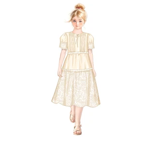 30 Years Children's Clothing Factory Designer Custom OEM ODM Customized Children's Girls Long Dress High Quality Girls' Dress
