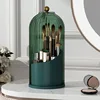 Makeup box [Main body turntable lid] Transparent green