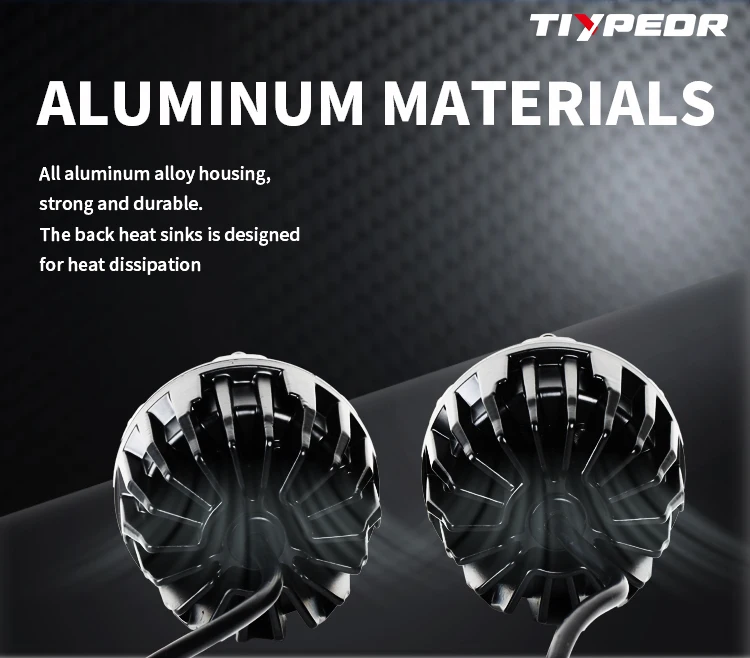 TIYPEOR Motorcycle Super Bright Spotlight Auxiliary Headlight Fog Lights Upgrade Spotlight Upgrade Spotlight High Quality Power factory