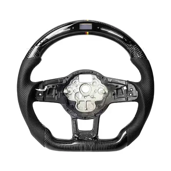 Carbon Fiber Car Steering Wheel for Volkswagen GOLF POLO MK6 and MK7 Steering Wheel LED Display Car Interior Upgrade