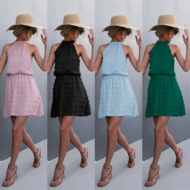 Женское летнее платье с V-образным вырезом