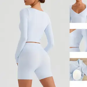 Women's  Yoga Vest Seamless Tight-Fitting Waist Sports Top Casual Fitness & Running Apparel with Front Logo