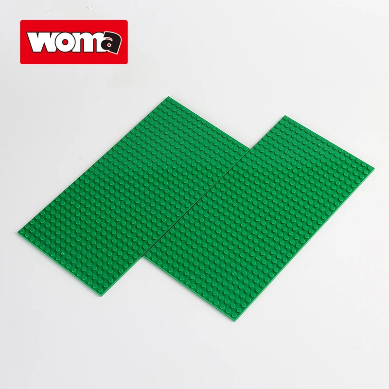 WOMA игрушки универсальные кирпичи пластиковые diy маленькие строительные блоки опорная плита 16x32 классические аксессуары 16*32 Базовая пластина (NO.3857)