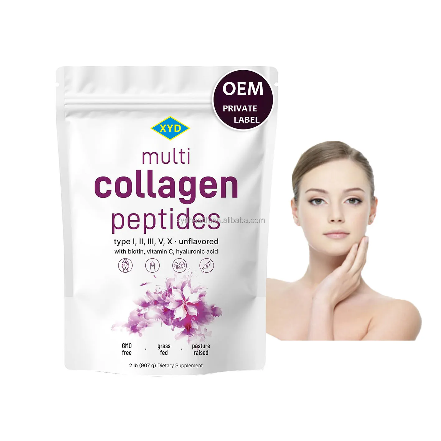 Oem Collagen Peptides Powder Hydrolyzed Collagen Powder For Hair,Skin ...