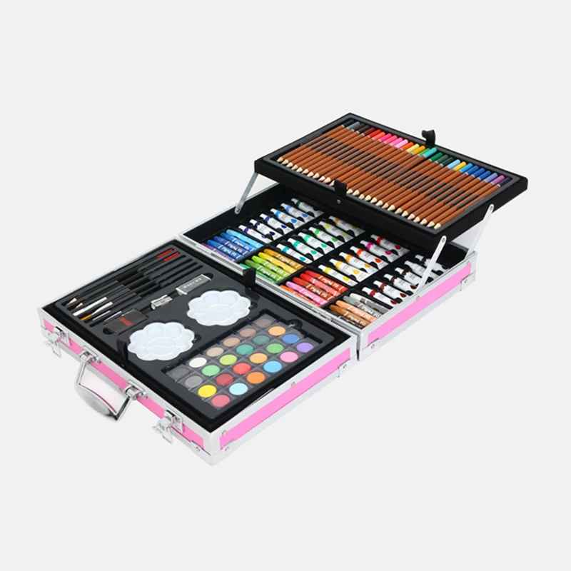 Portable Drawing Brush Painting Pencil Watercolor Pen Container Storage Box MA 
