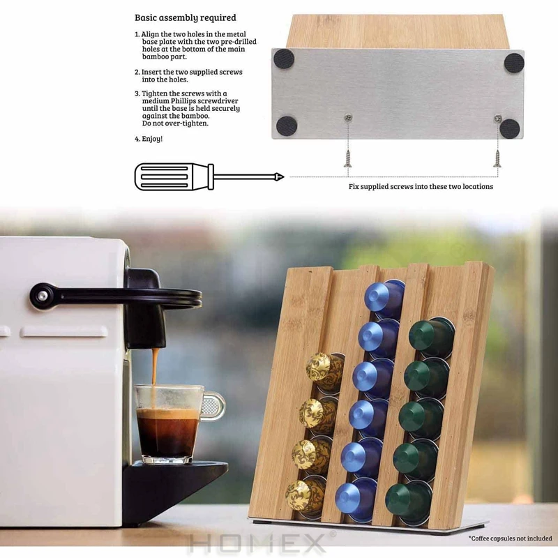 Organizador De Condimentos Para Cápsulas De Café,Soporte Ecológico De  Bambú,Homex_bsci - Buy Condimento Organizador,Cápsula Nespresso Titular,Café  Condimento Organizador Product on Alibaba.com