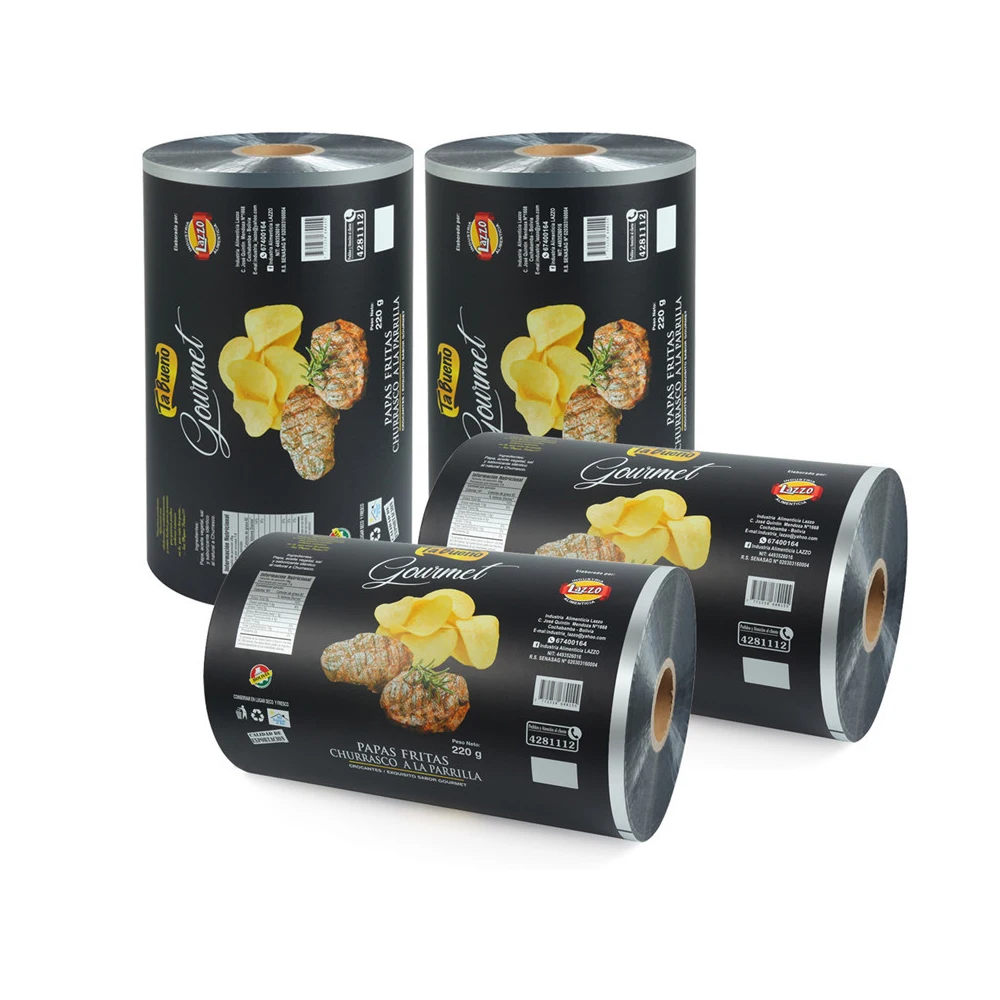 Ламинированная пластиковая рулонная пленка Полиэтиленовая упаковка рулон рулонной пленки с цветным принтом в