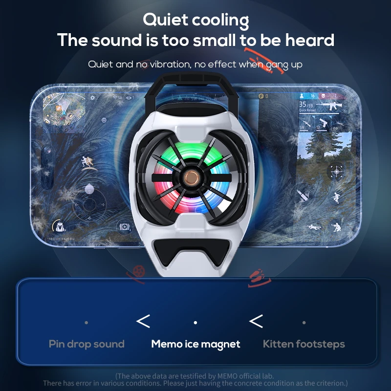 MEMO DL22 Refroidisseur de téléphone Ice Cooling Pad Gaming Cooler pour téléphone