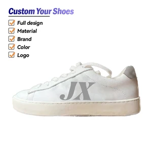 Wholesale Fashionable Genuine Leather White Sneakers for Women Cushioning and Breathable Platform Casual Shoes