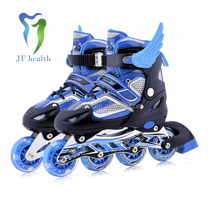 Trendy slalom skating shoes professional sports roller skates shoes 4 size adjustable single-row ice skates for children