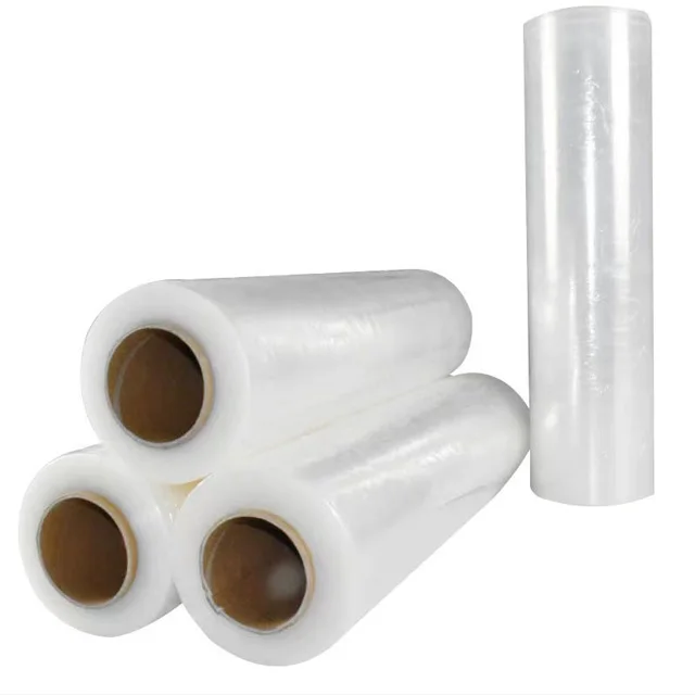Stretch Film Plastic Wrap Industrial Strength Hand Stretch Wrap 18" By 1500 Ft 80 Gauge PE Protective Package Film for packaging