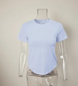 New MemorieSea  Blouses Crew Neck Women's T Shirts Short Sleeve Tops