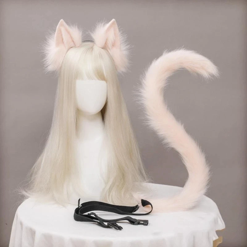 Pelúcia Cauda de Gato Realista Lolita Neko Cosplay Prop Acessórios de  Simulação de Animais de JK Kawaii Função de Halloween Jogo Presente de  Natal venda / Fantasias E Acessórios