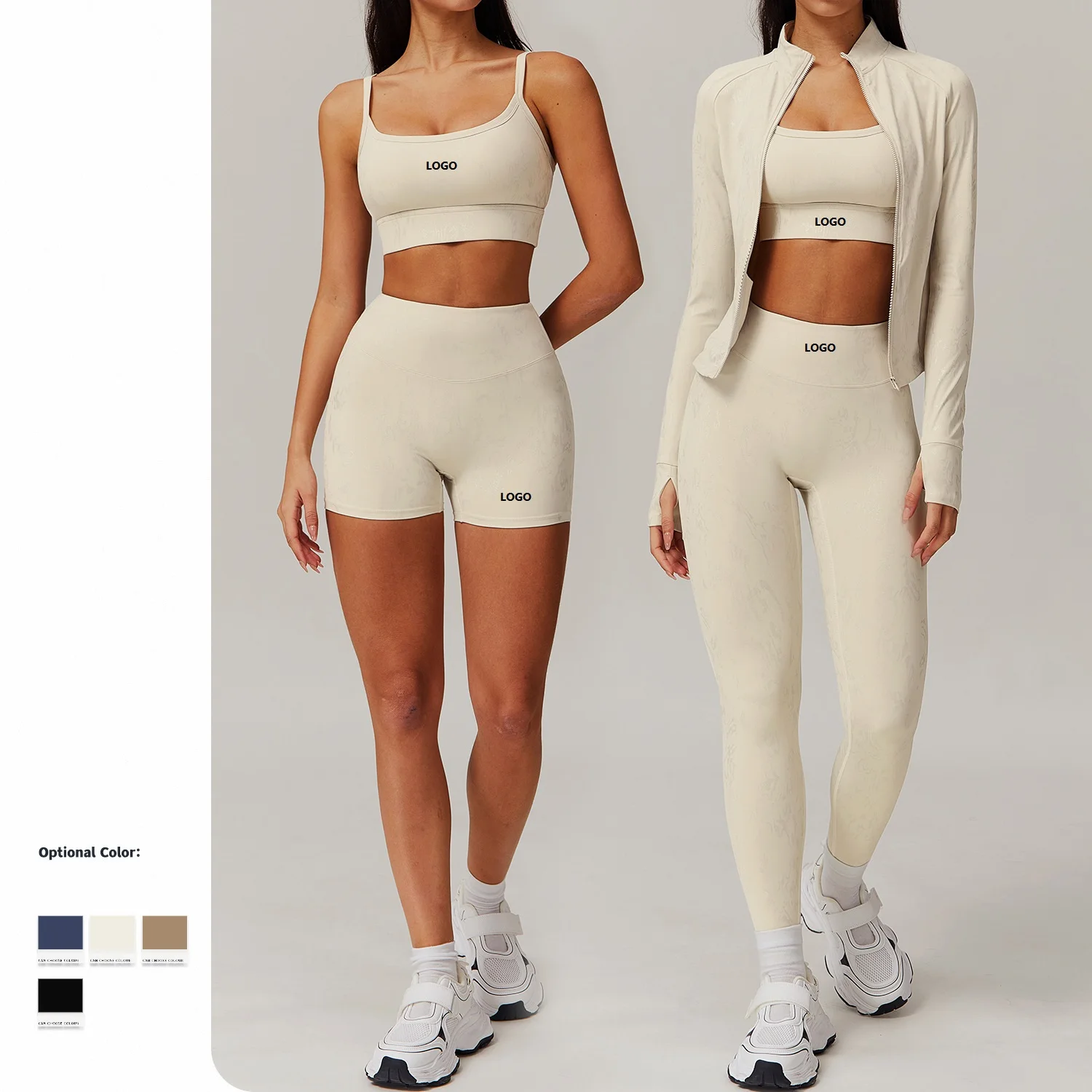 6 Piece Sets Fashion Women Gym Wear Workout Clothing Tracksuit Active Wear Gym Fitness Set Apparel