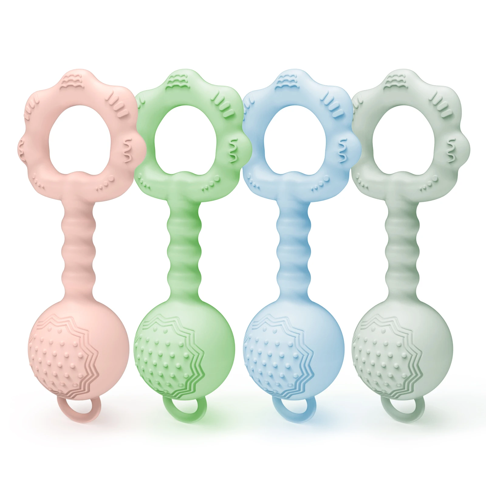 Custom Baby Teethers Wholesale Silicone Baby Rattling Teething Toys
