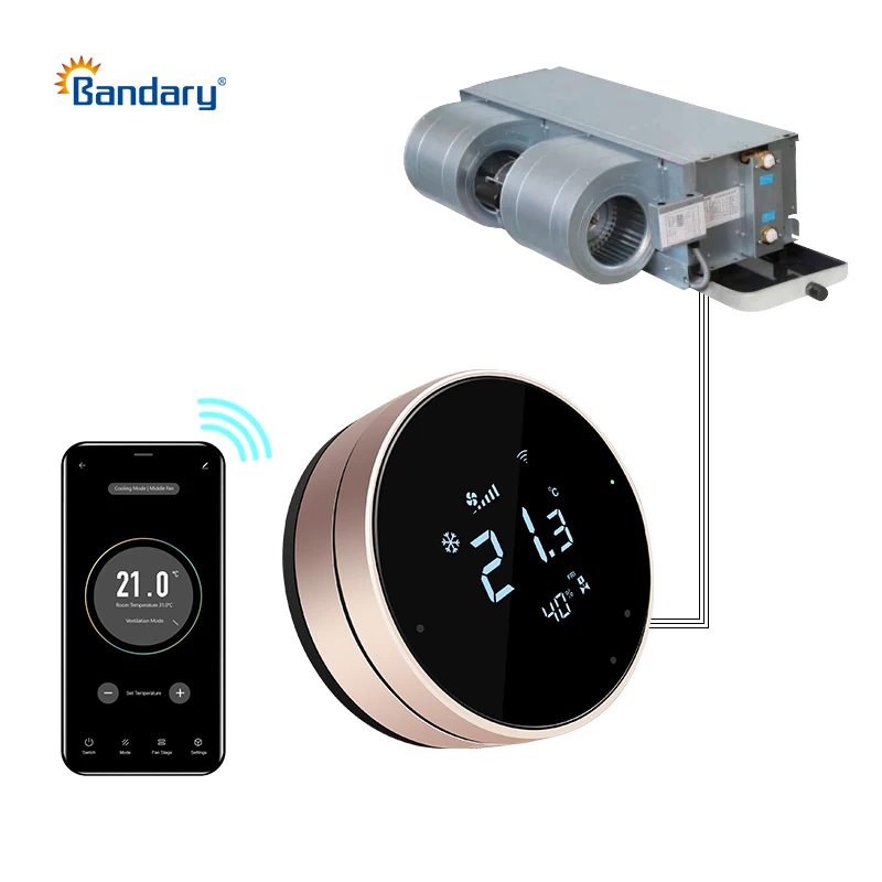 Bandary Weekly Programmable Wireless RF AC Digital Modbus Fan Coil Smart Room Thermostat Wifi