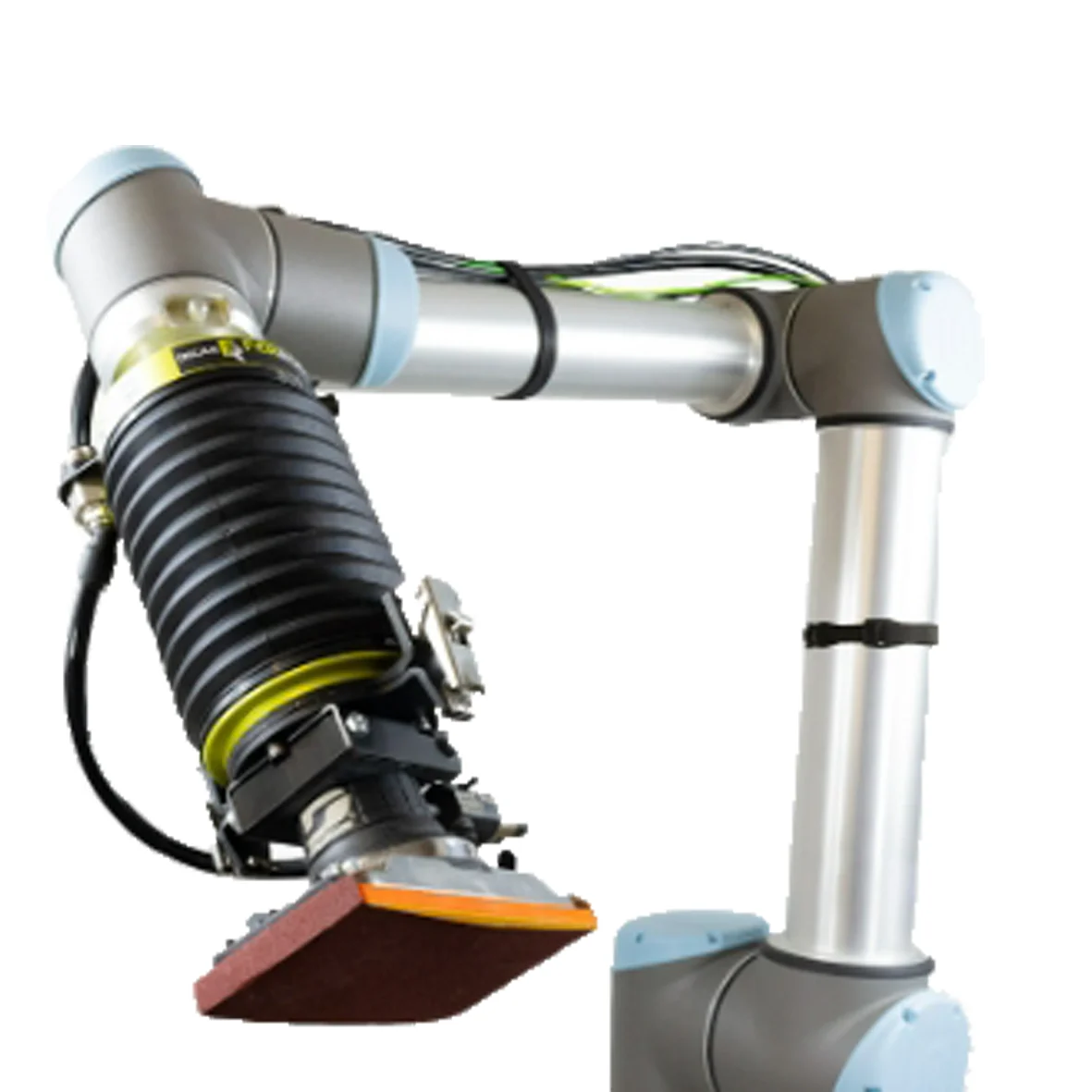 Eacy to Use FEROBOTICS Active Contact Flange Kit with Collaborative Robot UR 10e Robot Arm for Steel or  Aluminium Grinding
