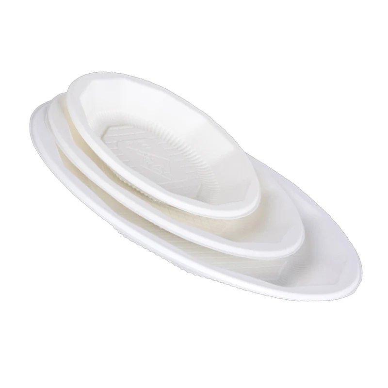 Biodegradable plate tray for food packing plates