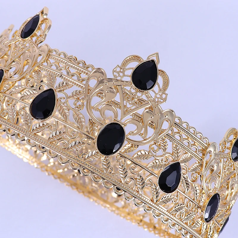 Мужской хит продаж свадебный Новый головной убор со стразами в форме сердца для невесты Круглый Сплав большая корона для конкурса красота