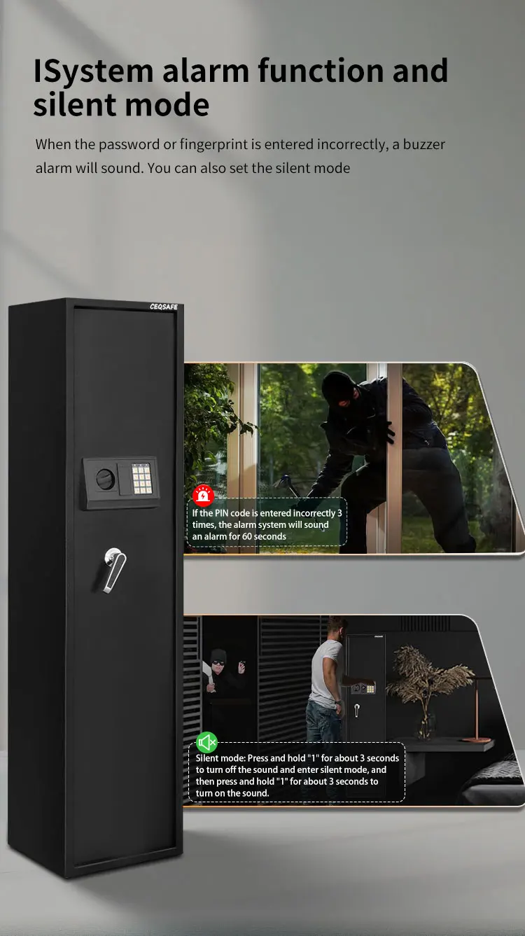 CEQSAFE American Storage Hidden Safe Gun Boxes Wholesale With Key Lock manufacture