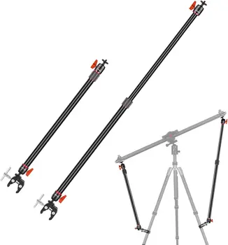 Neewer Camera Slider Support Arm Stabilizer, 2-Pack Adjustable Tripod Stability Arm for Increasing Stability in Aluminum Alloy