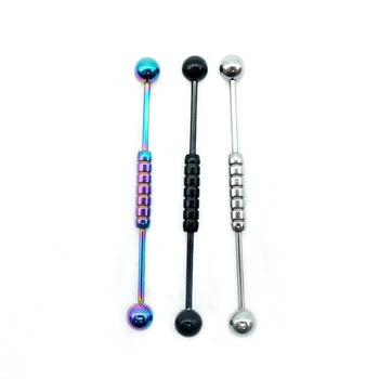 Fashion Unique 316L Stainless Steel Barbell Piercing Industrial Vibrating Body Piercing Jewelry