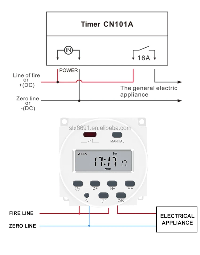 CN101A Digital Timer controller 12V 24V 110V 220V Power timing switch ...