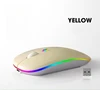 Lampe rechargeable à émission de lumière, monomode sans fil, jaune.