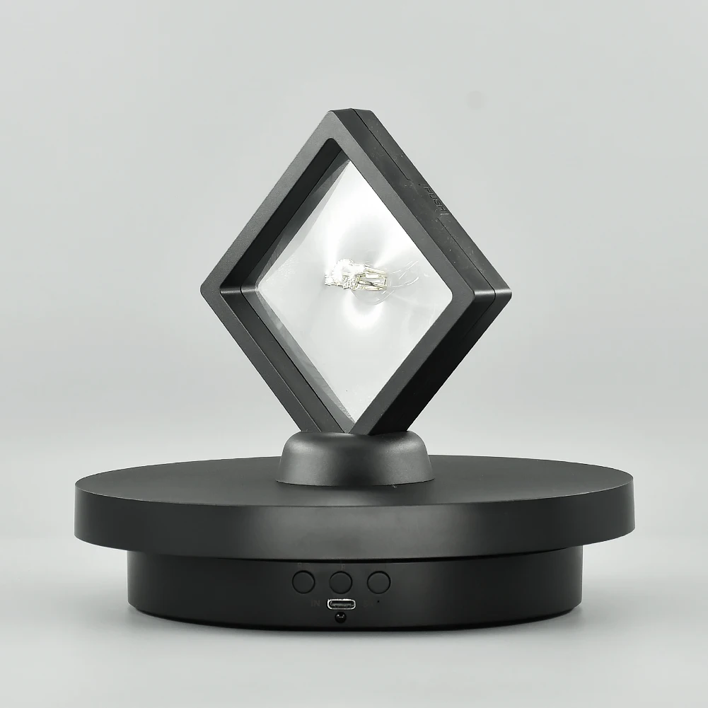 3 in 1 360 Degree Motorized Rotating Electric Turntable Jewelry Product Display Stand Photography Turntable for Advertising