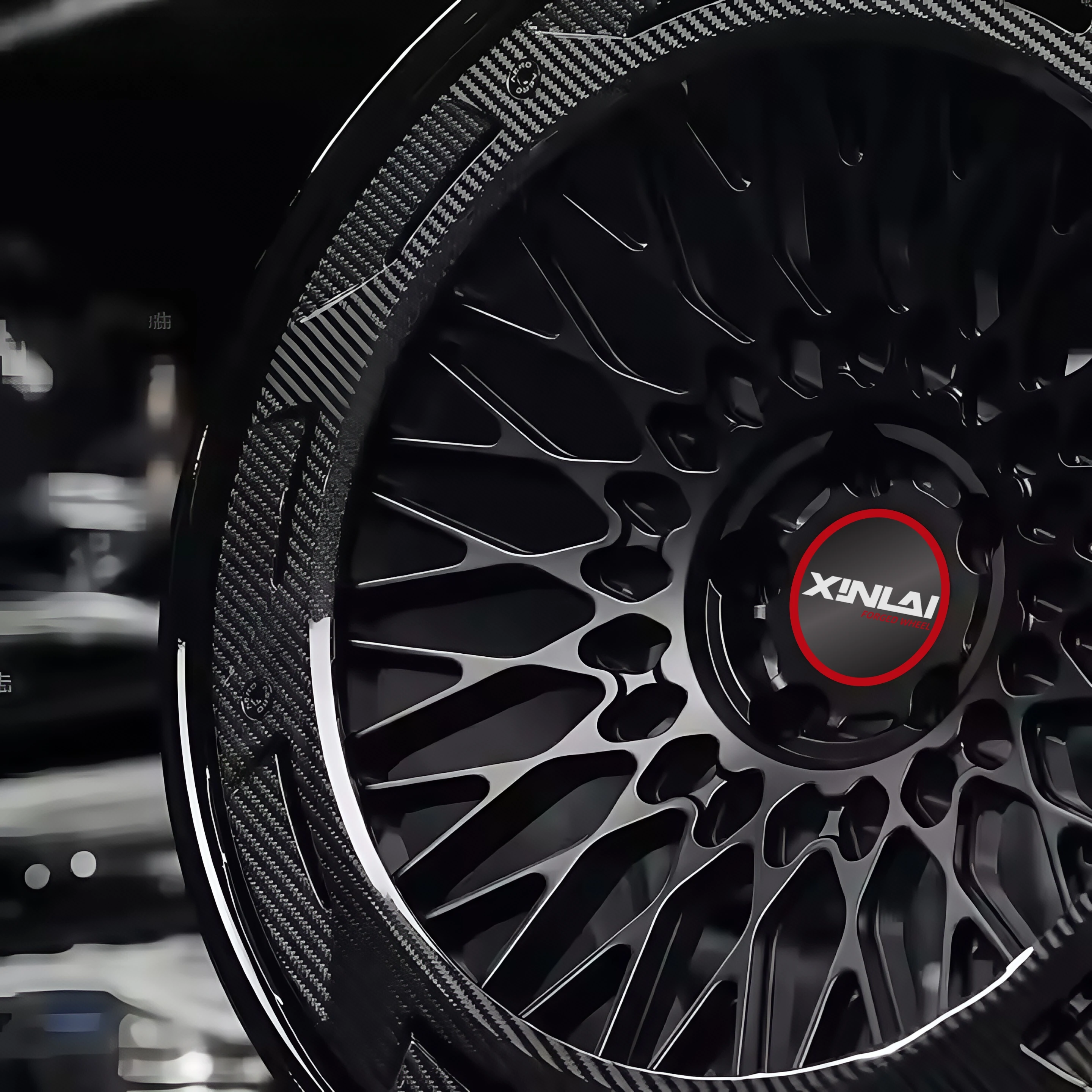 XINLAI Custom Deep Concave Chrome Plating Carbon Fiber 5x112/114.3/120 19-22Inch Forged Alloy Racing Deep Concave Car Wheel - Image 1