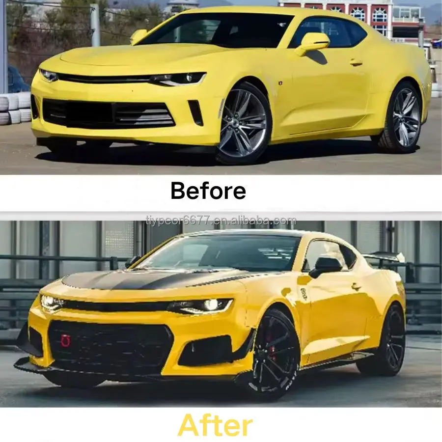 product tiypeor car body kits for 2016 2018 chevrolet camaro front face modification zl1 front bumper 1le surround front bumper-7