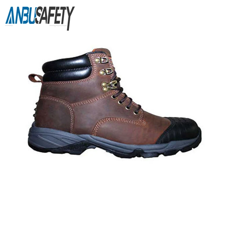 Men's Anti Smash Leather Safety Boots Waterproof Steel Toe Cap Work