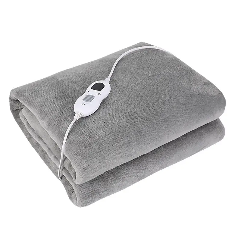 Custom Size Logo Heating Blanket Reversible Flannel Heated Throw ...