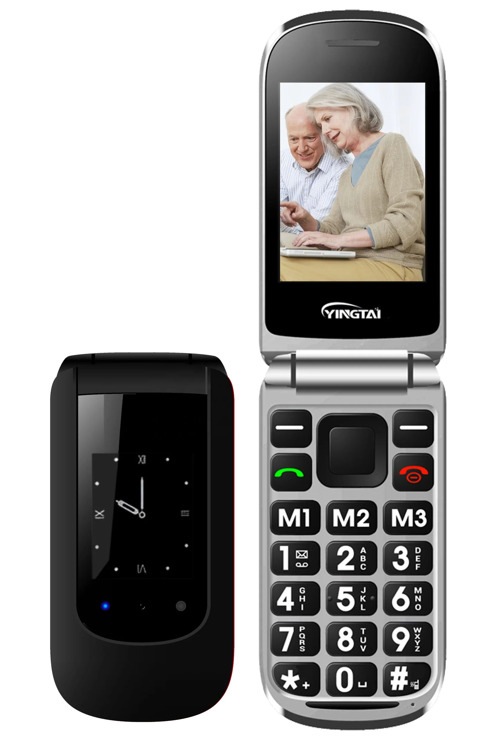 
Складные мобильные телефоны YINGTAI GSM с двумя sim-картами и двумя экранами, телефон-раскладушка с клавиатурой для пожилых людей по хорошей цене 2G 