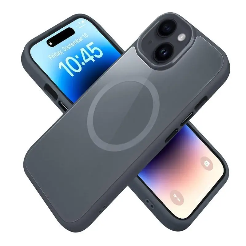 Funda Magnética Para Iphone 15 Plus Pro Max Acabado Mate a Prueba de Golpes Personalizada Myc7032 Laudtec  