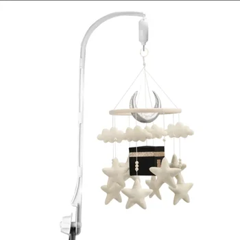 25 Decoration Hajj Gift Islamic Mecca Handmade Ramadan Toy Feeling Cube Baby Quran Rotating Bed Hanging Mobile Phone with Music