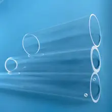 Custom size diameter fused silica glass tube high temperature resistant quartz tube