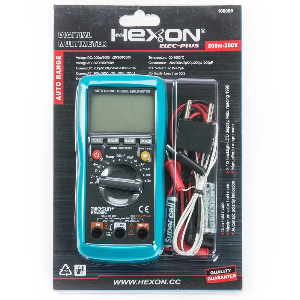Professional handheld digital multimeter lcd display with frequency Kaiweets km312A smart portable multimeter