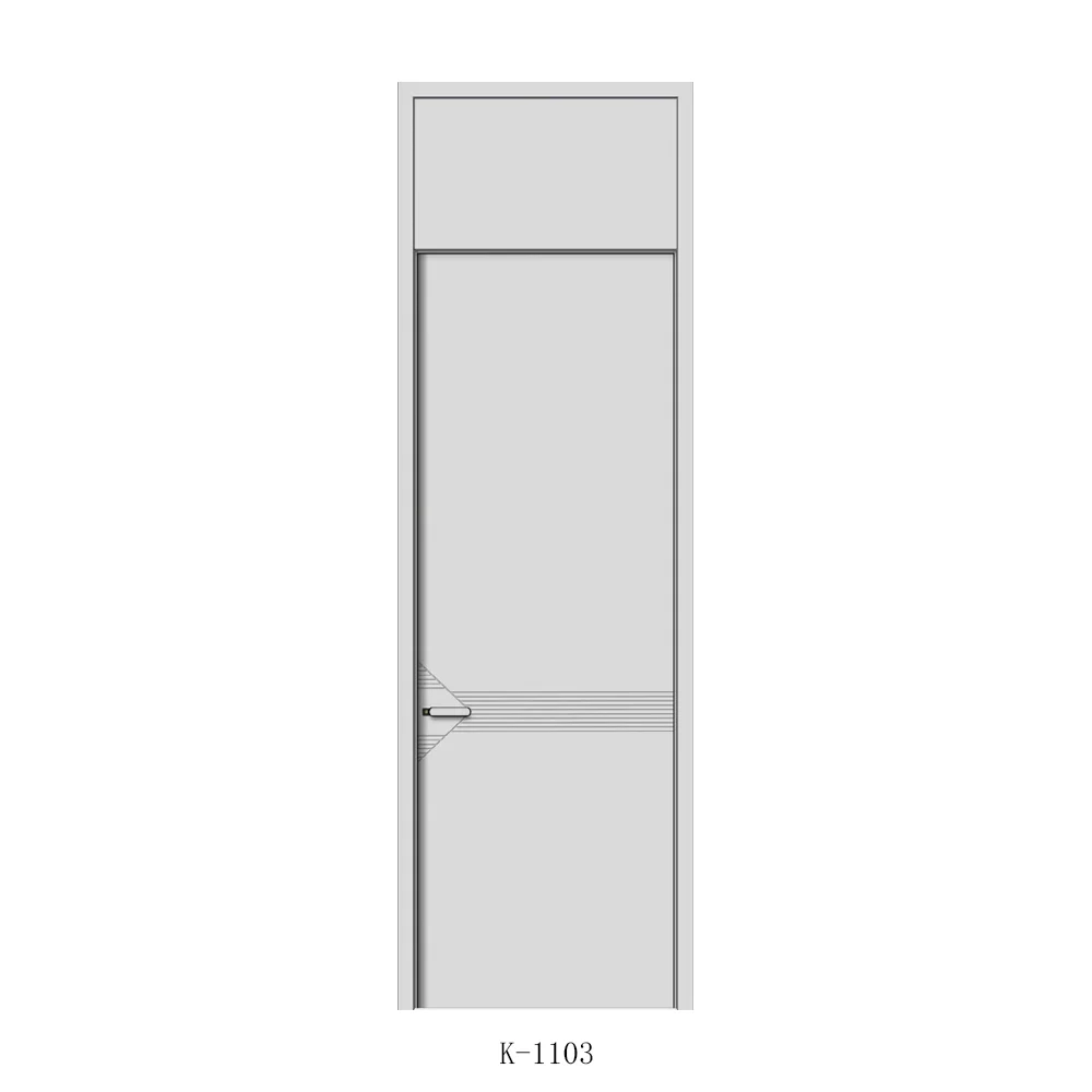 Modern Invisible Door Customized Wpc Panel Simple Aluminum Frame