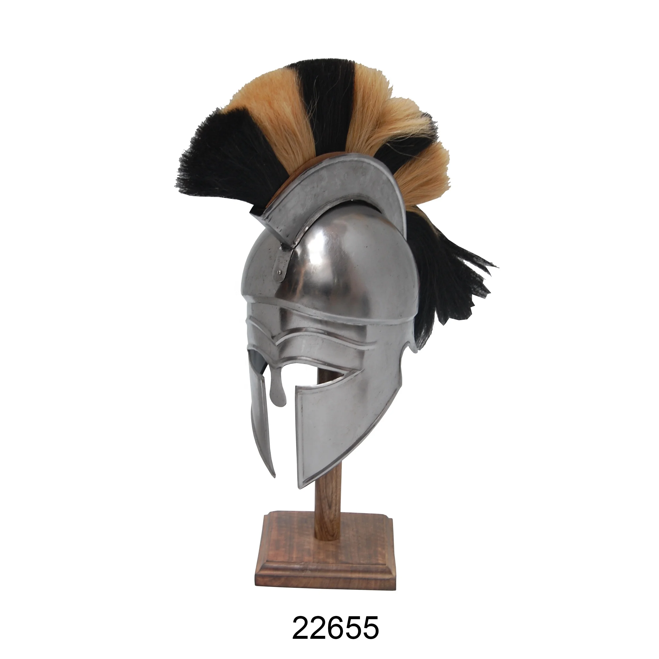 Helm Armor Besi Corinthian Romawi Buatan Tangan dengan Boneka Hitam dan ...