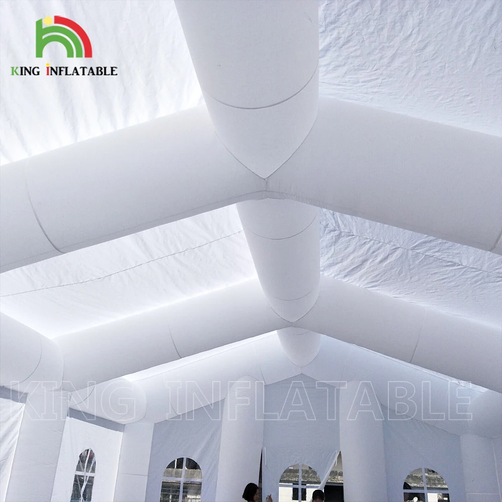 Giant White Wedding Inflatable Tents - LED Lighted Church Tents for Events