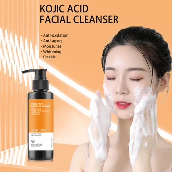 Hot Selling Anti Oxidant Facial Cleanser Gel Rich Foam Organic Vitamin C Whitening Kojic Acid Face Wash For All Skin Types