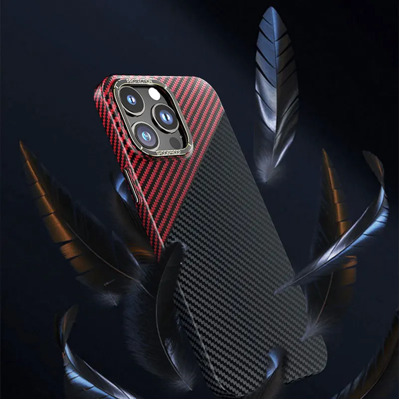 Carbon Fiber Phone Case For Iphone 15 Tpu Pc Anti Drop Cases Real Fibre Proof Multicolor Forged Mobile Texture Custom Sjk379 factory