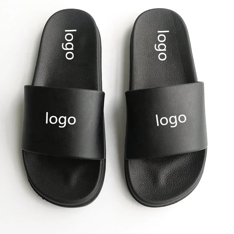 Source PU PVC men designer custom flip flops unisex slides,luxury rubber  custom slipper sliders sandals footwear men with logo on m.