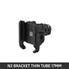 Staffa N2 nera per tubo sottile 17 mm